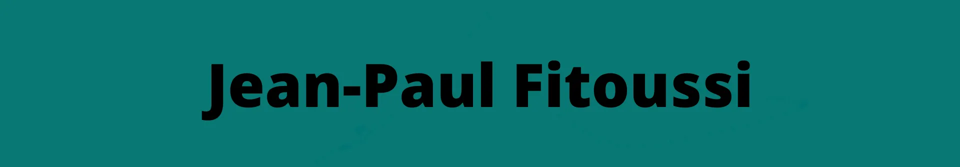Jean-Paul Fitoussi